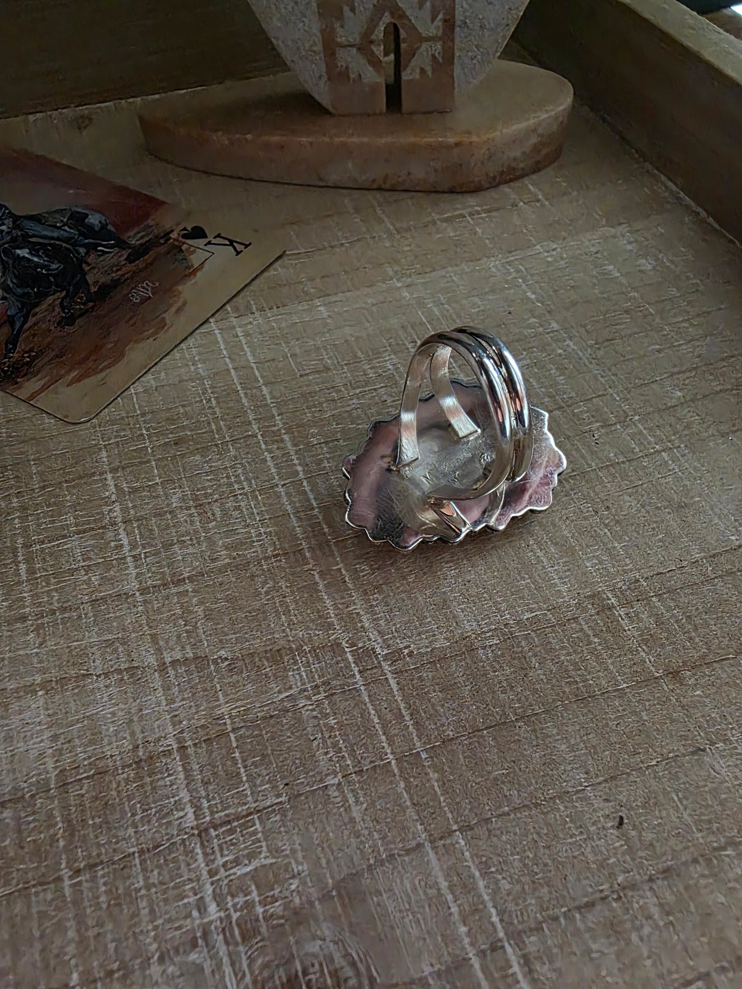 DAVID MORRIS BEAD BORDER TURQUOISE RING