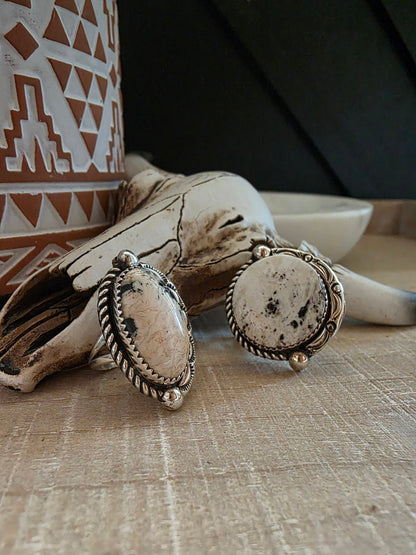 RAYMOND YAZZIE WHITE BUFFALO RING